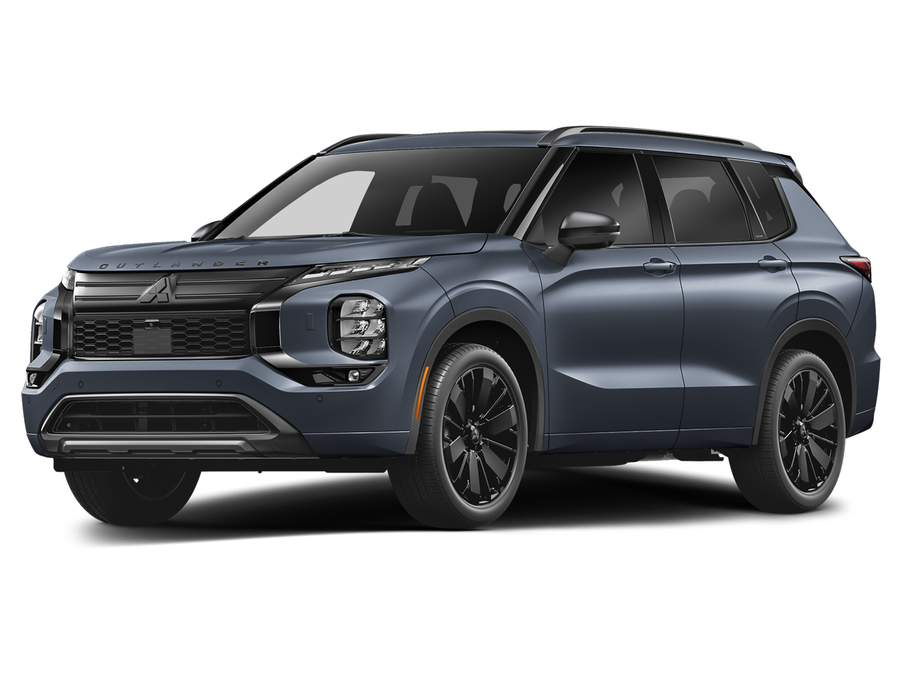 2026 Mitsubishi Outlander Black Edition in Graphite Gray — front three-quarter view