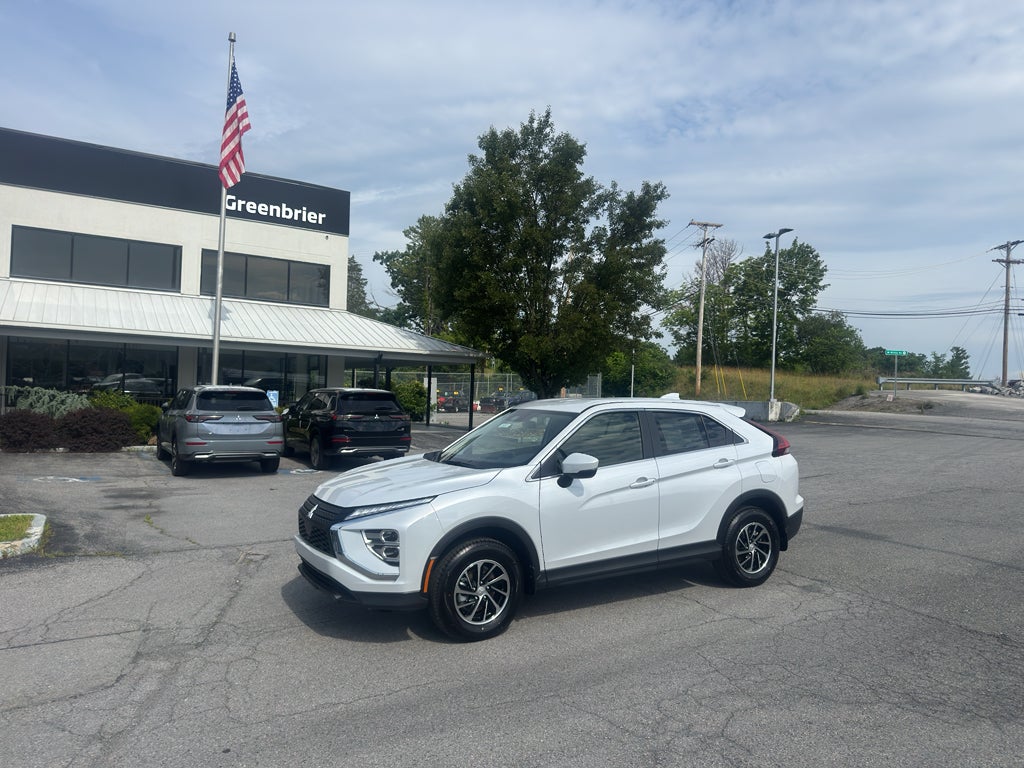 2026 Mitsubishi Eclipse Cross ES in White Diamond — front three-quarter view